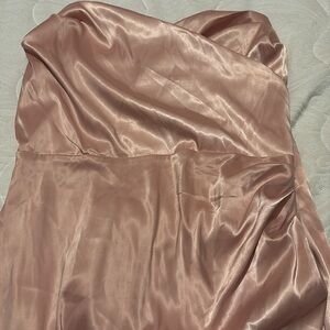 Club L London Gold Strapless Sheath Dress Cocktail